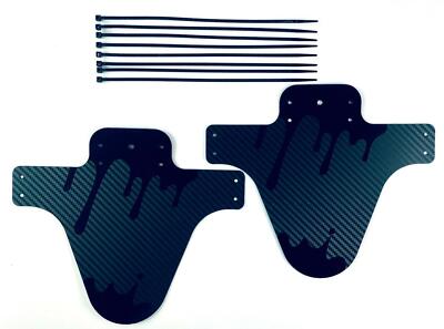 2 SCHWARZ Fahrrad Schutzblech Mudguard MTB vorne & hinten Mud Guard Mountainbike