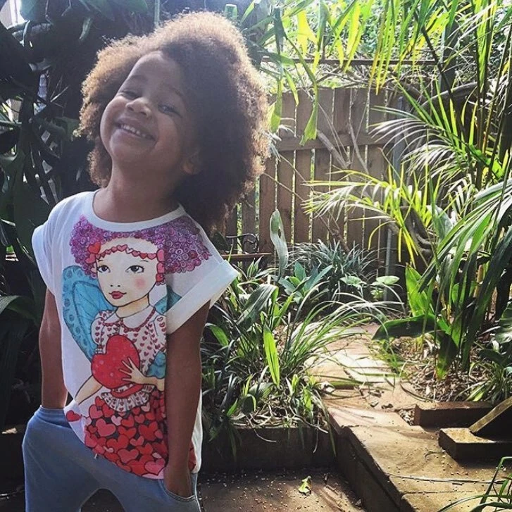 全新带标签,尺寸 14 Paper Wings Heart Fairy 卷袖 T 恤上衣衬衫  — 第 3/3 张图片