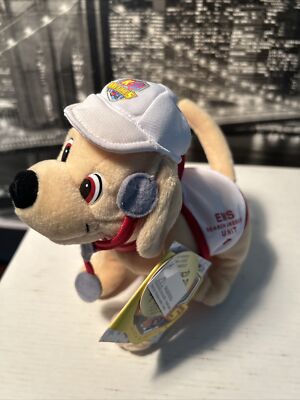 Vintage K9 Heroes Plush Puppy Rescue Dog Doctor EMS Doc New With Tags