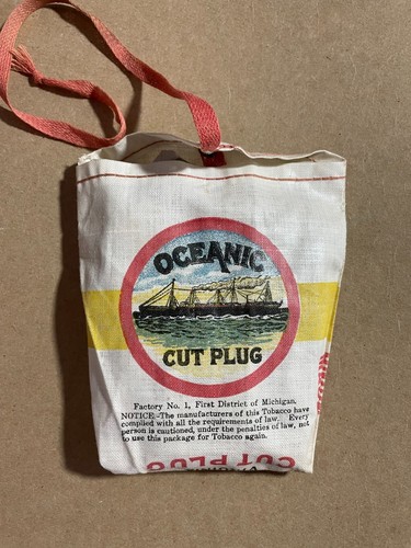 OCEANIC Cut Plug Tobacco Bag Pouch Scotten Dillon Detroit 3-Vintage Original - Picture 5 of 7