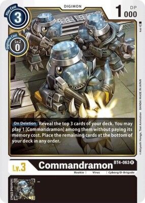 Commandramon - BT4-063 NM - Digimon TCG