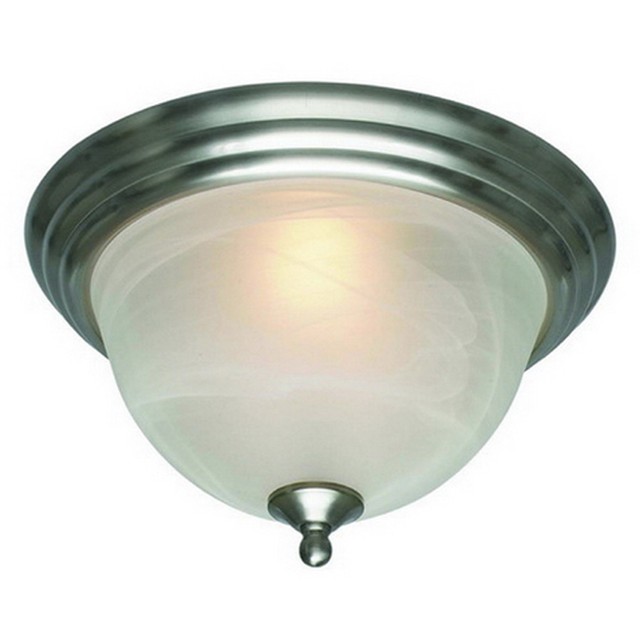 Project Source Flush Mount Burnished Nickle Alabaster Ceiling