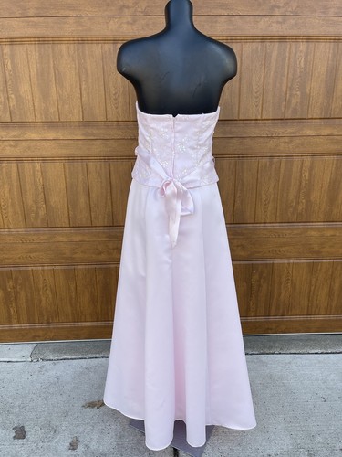 Gunne Sax Jessica McClintock Size 9/10 Prom Dress Pastel Pink Sequin Glinda - Picture 7 of 21