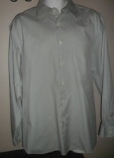Eddie Bauer Men's Long Sleeved Dress Shirt Size L Green  Lavender Checkered