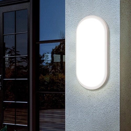 Outdoor LED Wall Light Oval IP65 Waterproof Wall Light Sconce Ceiling Lamp 20W