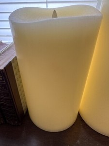 Luminara Oversized Frameless Candle Ivory with Remote 11x6 
