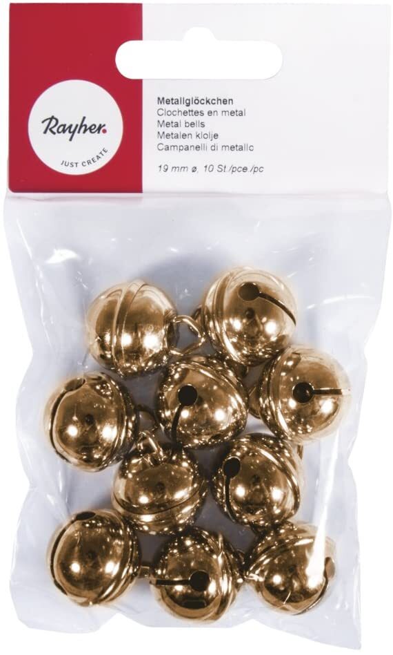 RAYHER - CAMPANELLI IN METALLO OTTONE DIAM.19MM 10PZ