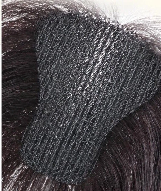 2.3"x3.15"/4" No Clips/Tapes Friction to fix 100% Human Hair Hairline Topper 10" - Image 2 of 4