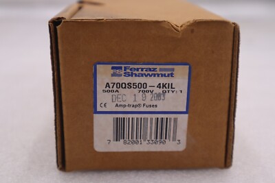 NEW FARRAZ SHAWMUT A70QS500-4KIL / A70QS5004KIL AMP-TRAP FUSES STOCK 3543