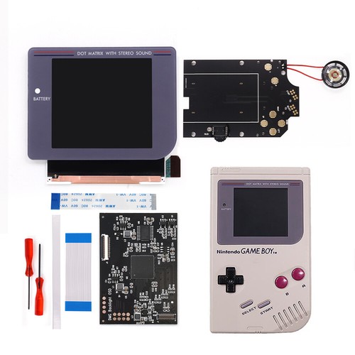 DMG Laminated Q5 Larger Display IPS screen Kits+Pre-cut Shell For Gameboy GB DMG - Picture 12 of 29