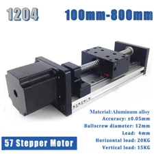 100mm-800mm W/57 Stepper Motor Ball Screw Linear Double Rail Motion Slide Table