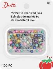Dritz 3/4" Petite Pearlized Pins, 100 Count, Assorted Colors Multicolor