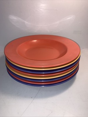 Lot of 8 GET B-1611 Color Bowls Wide Rim 16oz  MCM Melamine Microwave Safe
