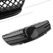 Vorne Kühlergrill Grill Frontgrills für Mercedes Benz R230 SL 2003–2006 Schwarz Vorne Kühlergrill Grill Frontgrills für Mercedes Benz R230 SL 2003–2006 Schwarz