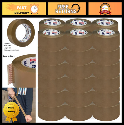 Heavy Duty Packing Tape - 36 Rolls, Brown 1.88'' x 60Y, Strong Adhesive, Durable