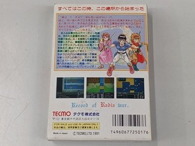 Radia Senki Reimeihen Famicom NES TECMO TCF-8R Retro Game 1991 A6929
