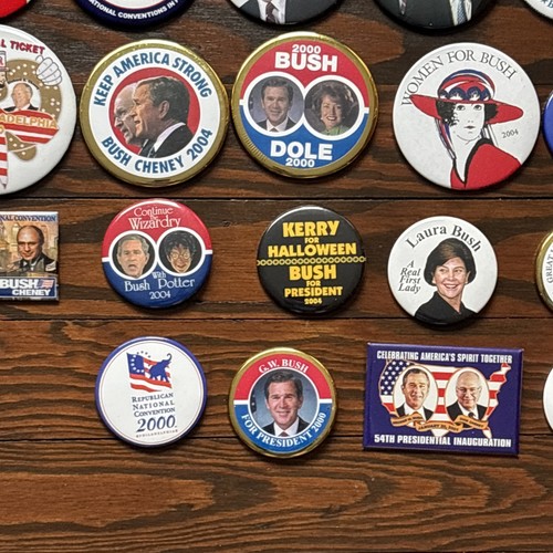 55 Different George W. Bush for President Inaugural Buttons Dealer Lot 2000-2004 - Picture 8 of 9