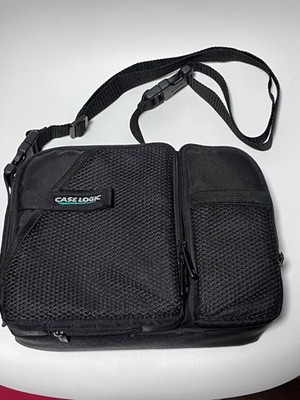 Vintage CASE LOGIC LARGE CD/ Walkman Discman Carrying Case Bag w/ Strap