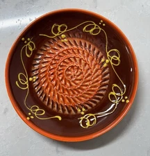 Ceramic Grater for Garlic & Ginger Made in Spain Zester Brown Orange Yellow