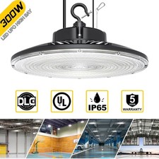 300W UFO LED High Bay Light Commercial Warehouse Garage Lighting 45,000lm 5000K