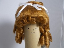 Global Dolls JOLIETTE MOHAIR Doll Wig SIZE 9-10 Auburn w/Ringlets  Curly Bangs