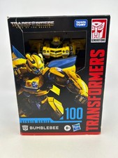Transformers Toys Studio Series Deluxe Class 100 Bumblebee Toy  4.5-inch  Action