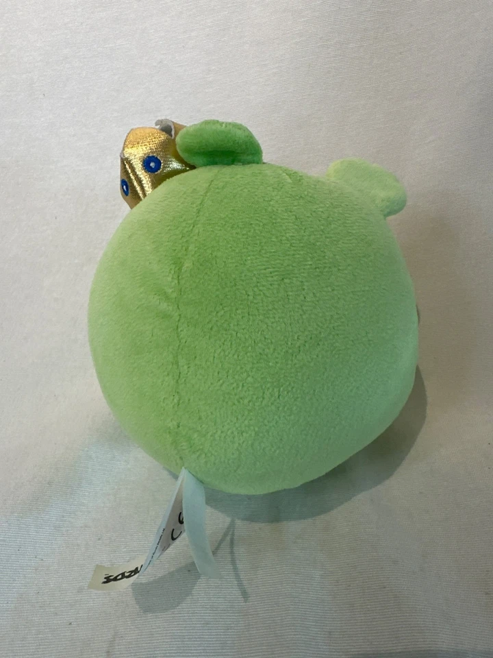 Juguete de peluche Angry Birds Green King Pig con corona SIN SONIDO 2010 Foto 4 de 4
