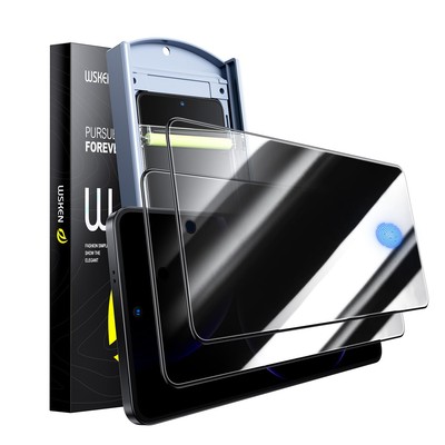 WSKEN Pellicola Privacy Per IPhone 14 Pro Max – 2 Pezzi – Vetro Temperato Con Installazione Automatica Anti-Polvere - 2