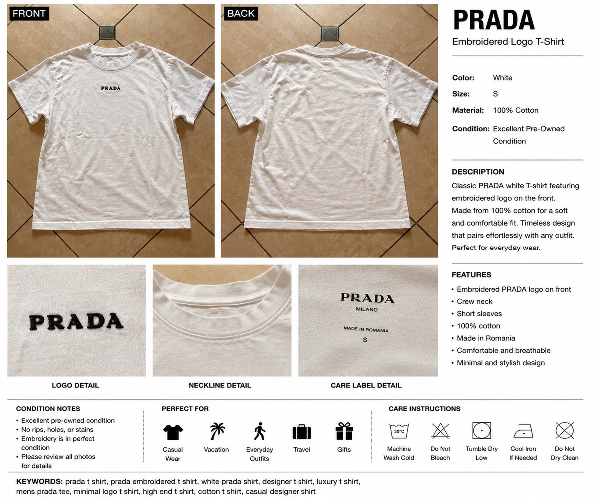 PRADA White Shirts for Men for sale | eBay