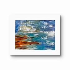 Gerard 9x12 in - Abstract Expressionism Original Painting Paper Seascape