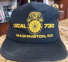 Vintage Local 730 Washington DC SnapBack Cap Hat Mesh Trucker Foam Union