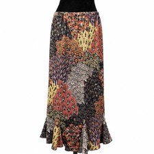 Y2K Vintage Boho Floral Flowy Maxi Skirt Festival Whimsigoth Cottagecore