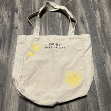 Marc Jacobs Daisy Beach Shopper Canvas Tote Bag Yellow Flowers
