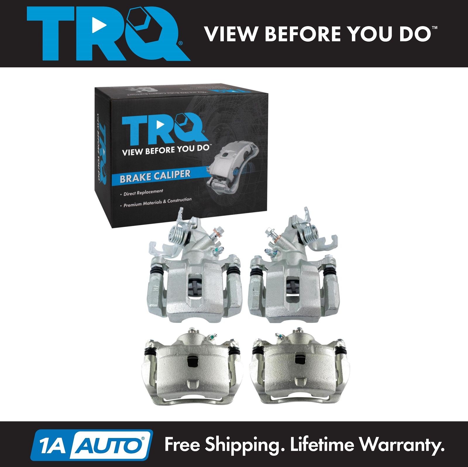 TRQ Brake Caliper Set Fits 2003-2007 Honda Accord