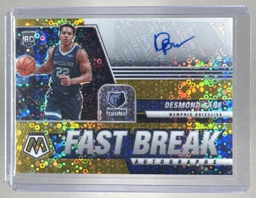 Desmond Bane 2020 Panini Mosaic #FB-DES Gold Fast Break RC Auto /10