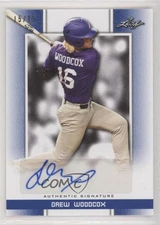 2019 Leaf Perfect Game National Showcase Blue 15/15 Drew Woodcox Auto nd3