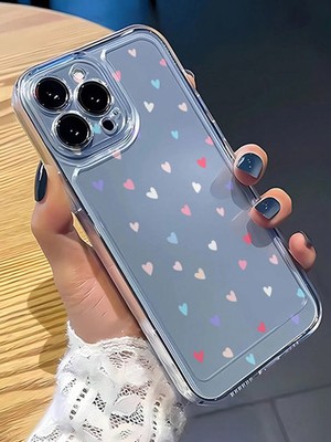 Clear Heart Handyhülle Stoßfest TPU Cover für iPhone 17 Pro Max Galaxy