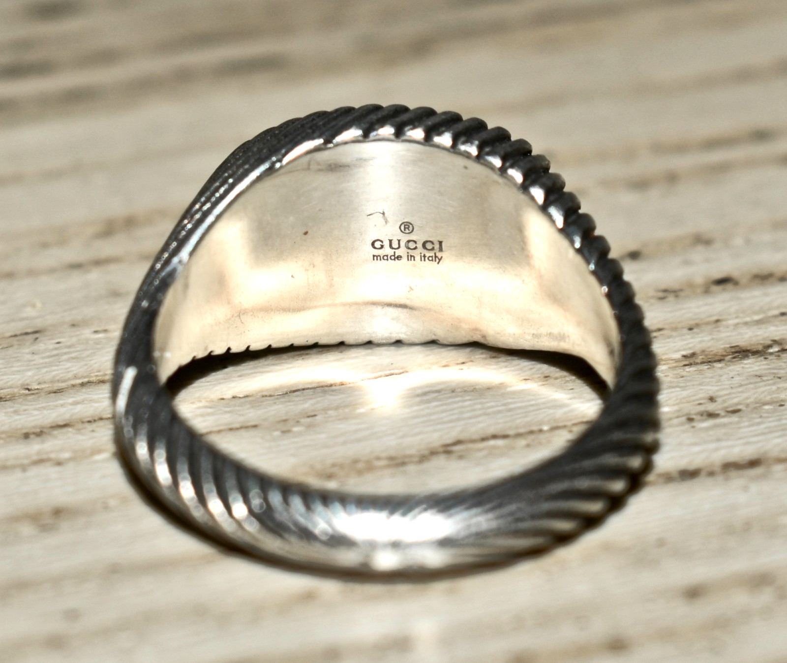 Authentic GUCCI Stg Silver Interlocking G Rope Mo… - image 3