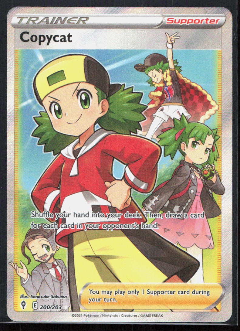 Trainer Copycat 200/203 Ultra Rare Pokemon Evolving Skies Holo NM 2021