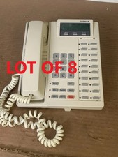 Lot Of 8 Genuine Toshiba DKT2020-SD Speaker Display Phones W/ Handset