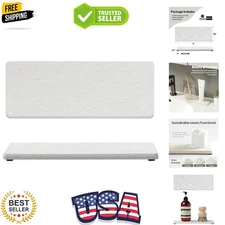 2PCS Bathroom Sink Vanity Trays, Water Absorbing Diatomite Stone Quick Drying...