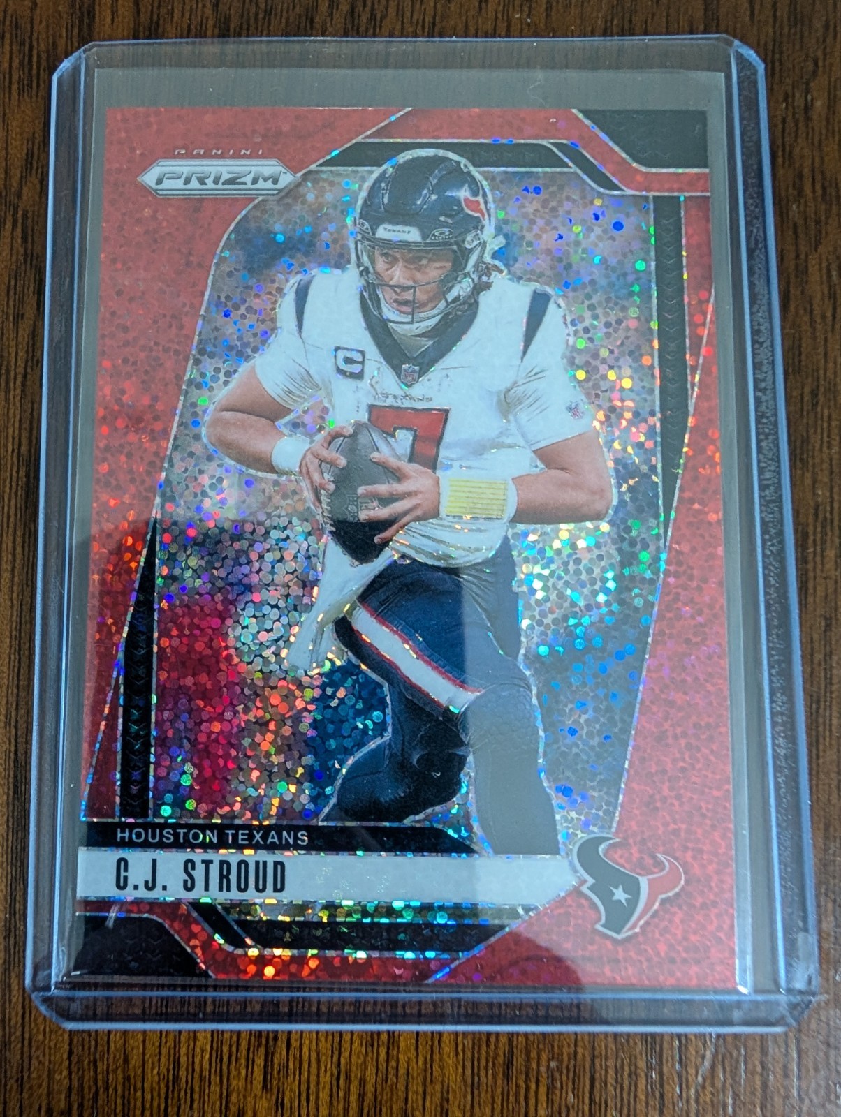 2024 Panini Prizm C.J. Stroud #111 Red Sparkle Prizm