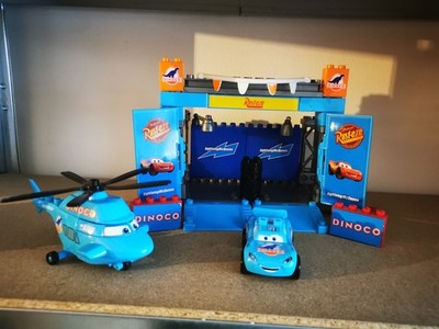 Mega Bloks Disney Pixar Cars LIGHTNING McQUEEN DINOCO SHOW STAGE #7785  % Comp