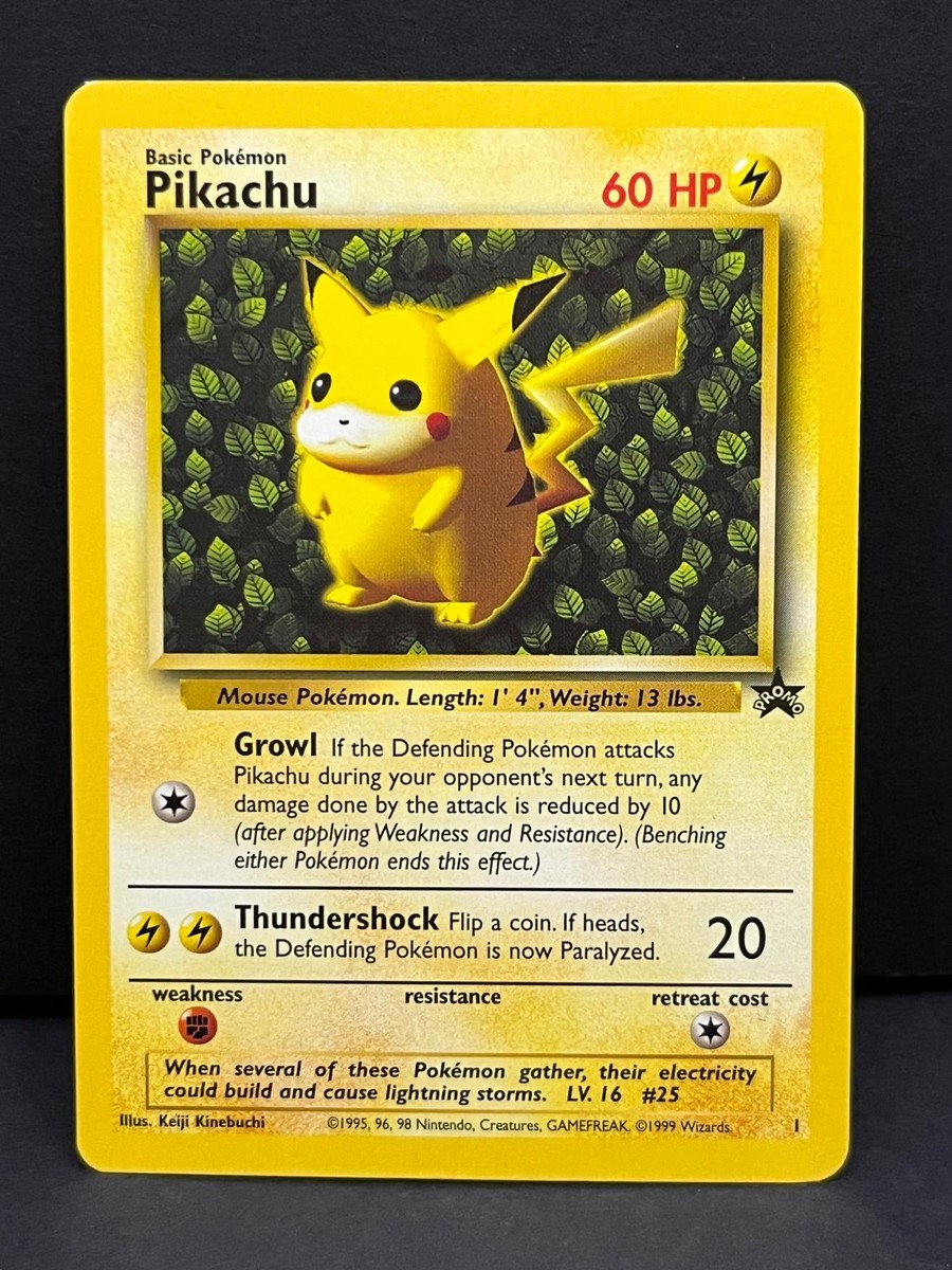 Pikachu 1 Promo Wizards Black Star Promos Pokemon Near Mint | eBay