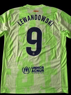 Rara maglia calcio firmata Robert Lewandowski FC Barcelona
