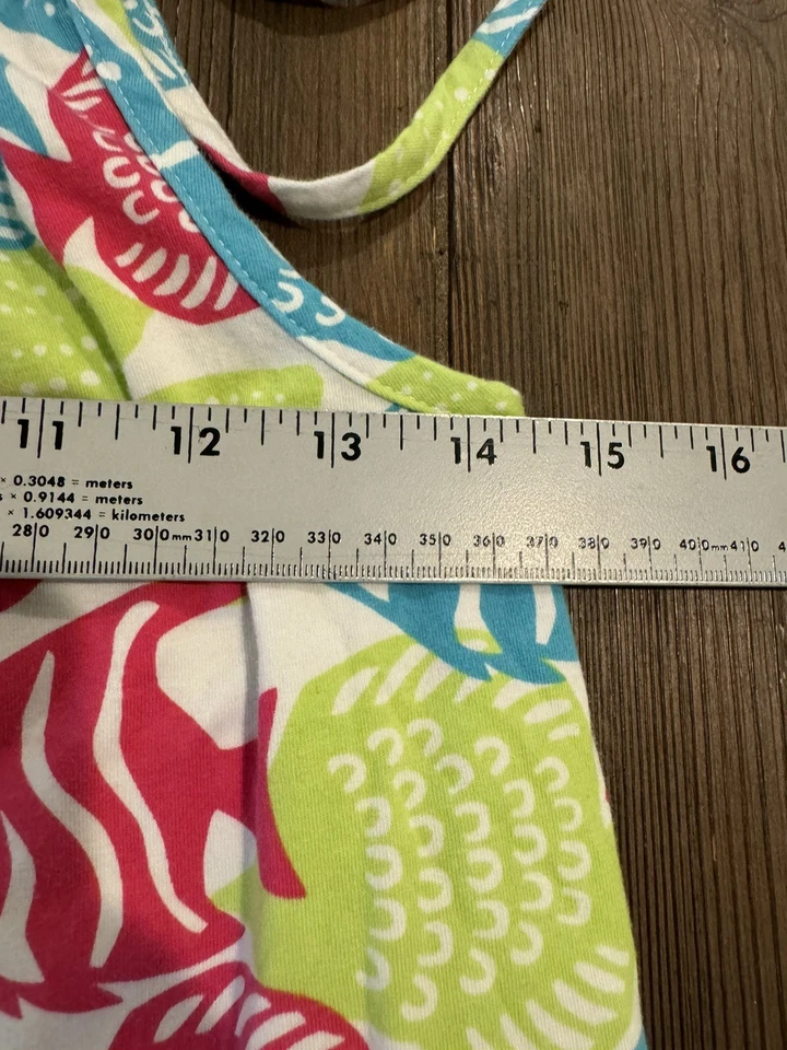 Kelly’s Kids Girls Top 10-12 Fish Tropical Swing Sleeveless Knit Tie Straps - Image 4 of 4