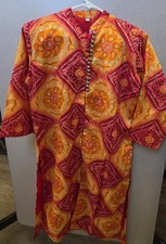 BEAUTIFUL Orange MULTOCOLOR kurti for women FOR Any Occassion Size M TO L