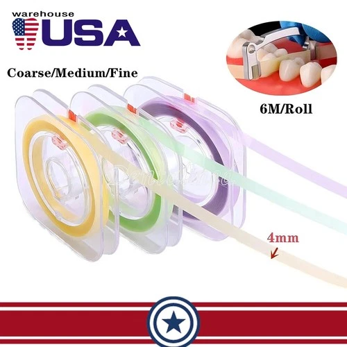 Dental Polishing Strips Composite Sanding Finishing Abrasive Strips 6m/roll