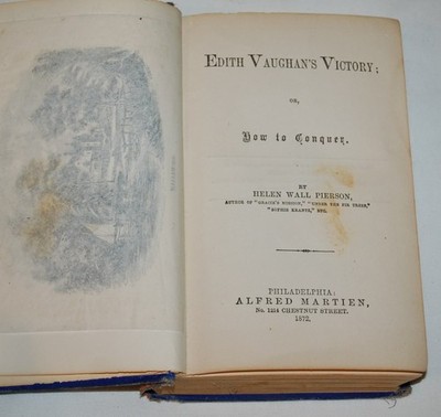 ANTIQUE BOOK Edith Vaughan's Victory Helen W. Pierson 1872 RARE FIND!