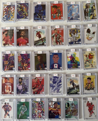 Topps Project 22 UEFA CL 2022 limitierte Künstlerkarten, 68 Karten, Messi, Haal 